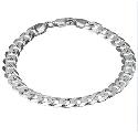 Sterling Silver Flat Curb Bracelet 8.25"