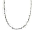 Men's Silver Fine Curb Chain 22"