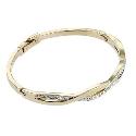 Oliver Weber Gold-Plated Crystal Weave Bangle