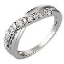 9ct White Gold Third Carat Diamond Set Twist Ring