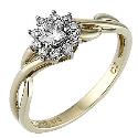 9ct Yellow Gold Cubic Zirconia Ring