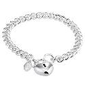 Love Stories Princess Heart Locket Charm Bracelet  8"