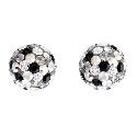 Evoke 9ct Yellow Gold Black and White Ball Earrings