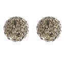 Evoke 9ct Yellow Gold Brown Ball Earrings