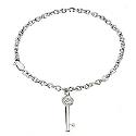 9ct White Gold Key Charm