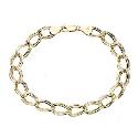 9ct yellow Gold 8" Double Oval Curb Bracelet