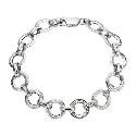 9ct White Gold Circle Bracelet