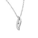 Hot Diamonds Sterling Silver Matt and Polished Wave Pendant