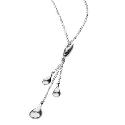 Fluid Sterling Silver Three Teardrop Collar