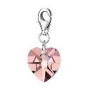 Sterling Silver Swarovski Crystal Heart Charm