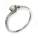 18ct White Gold Quarter Carat Diamond Solitaire Ring