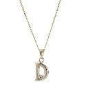 9ct Yellow Gold Letter Pendant D