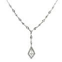 Sterling Silver Cubic Zirconia Vintage Necklace