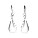 Fluid Sterling Silver Raindrop Earrings