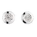 9ct White Gold Diamond Stud Earrings