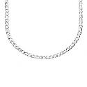 9ct White Gold Curb Chain 22"