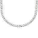 9ct White Gold Curb Chain 20"