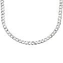 9ct White Gold Curb Chain 22"