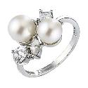 Sterling Silver Cultured Freshwater Pearl Ring - Medium