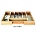 Extending Wooden Cutlery Tray