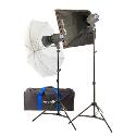 Interfit INT174 Venus 150 Watt Two Head Softbox / Umbrella Kit