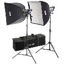 Interfit INT188 Stellar X Tungsten 500w Two Head Softbox Kit