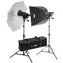 Interfit INT417 Stellar X 150 watt Two Head Softbox / Umbrella Kit