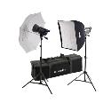 Interfit INT464 Stellar XD 1000 Two Head Softbox / Umbrella Kit